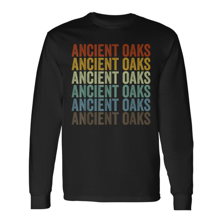 Ancient Oaks City Retro Long Sleeve T-Shirt