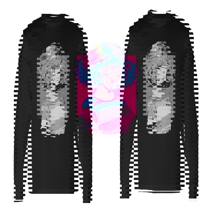 Anime Girl Anime Otaku Japanese Aesthetic Long Sleeve T-Shirt