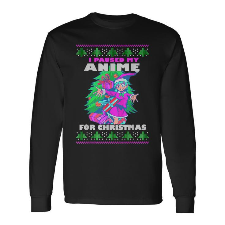 Anime Ugly Christmas Sweater Anime Ugly Sweater Party N Long Sleeve T-Shirt