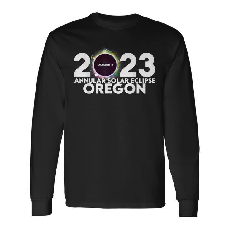 Annular Solar Eclipse Oregon 2023 Long Sleeve T-Shirt