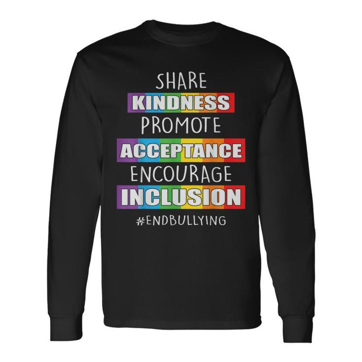 Anti Bullying Support Choose Kind & Stop Bullying Unity Day Long Sleeve T-Shirt