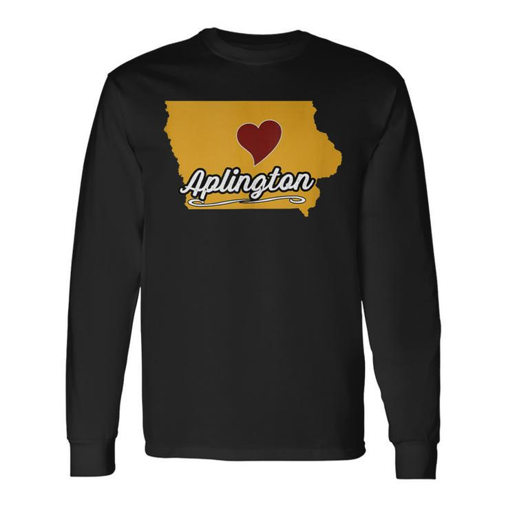 Aplington Iowa Ia Usa Cute Souvenir Merch Us City State Long Sleeve T-Shirt