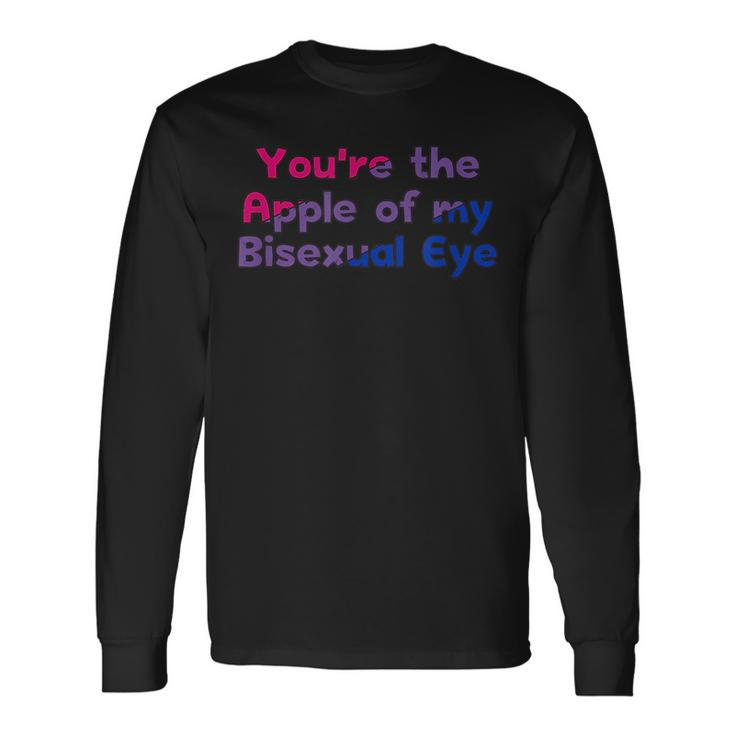 The Apple Of My Bisexual Eye Bi Couples Bi Pride Lovers Lgbt Long Sleeve T-Shirt T-Shirt