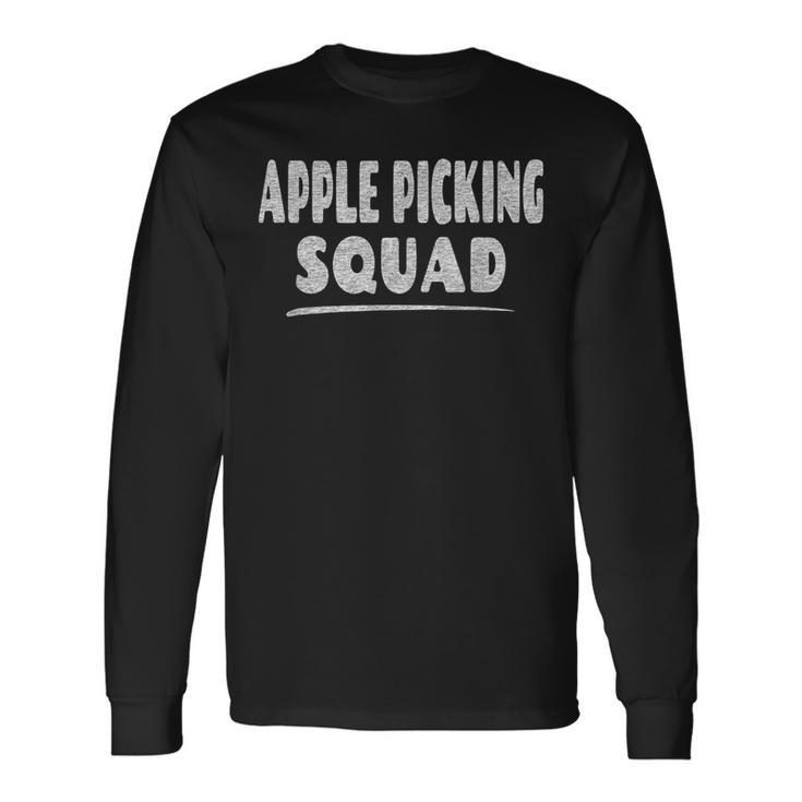 Apple Picking Squad Matching Group Apple Orchard Graphic Long Sleeve T-Shirt