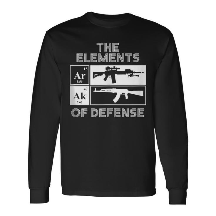 Ar15 Ak47 Elements Of Defense Periodic Table Long Sleeve T-Shirt