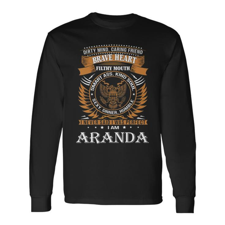 Aranda Name Aranda Brave Heart Long Sleeve T-Shirt