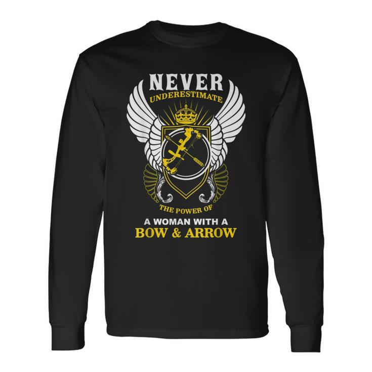 Archery Never Underestimate Long Sleeve T-Shirt