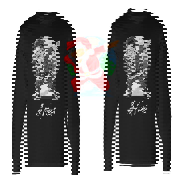 Aries Name Santa Aries Long Sleeve T-Shirt