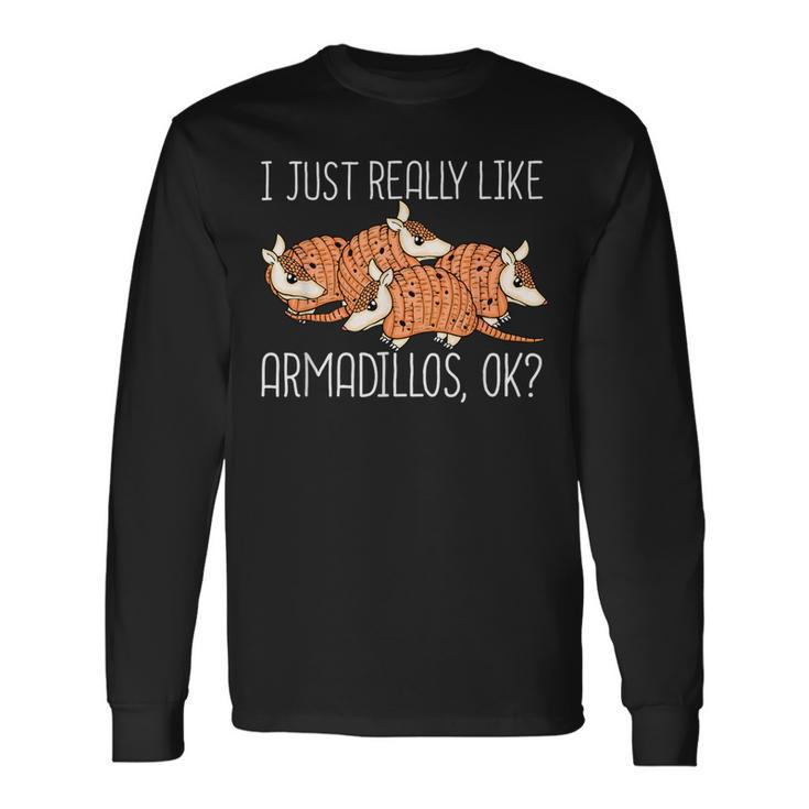 Armadillo Lover Wildlife Animal Armadillo Long Sleeve T-Shirt T-Shirt