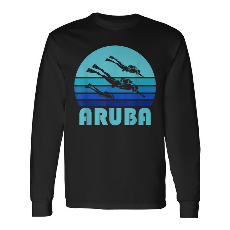 Aruba Scuba Diving Caribbean Diver Long Sleeve T-Shirt
