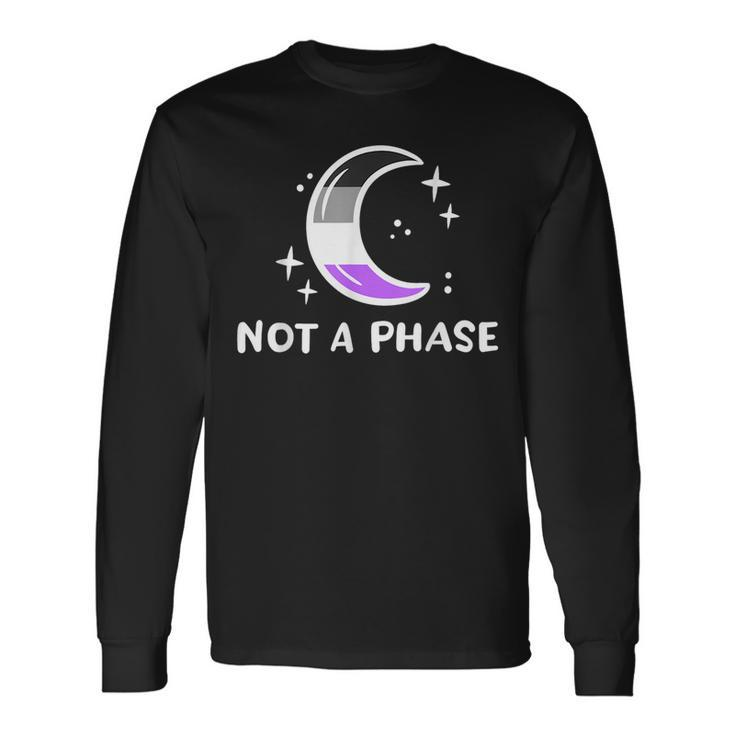 Asexual Pride Flag Not A Phase Lunar Moon Ace Lgbtq Long Sleeve T-Shirt