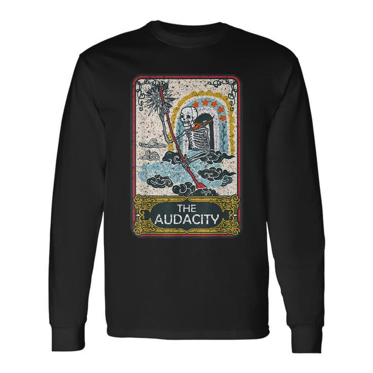 The Audacity Tarot Card Reading Witch Aesthetic Halloween Reading s Long Sleeve T-Shirt