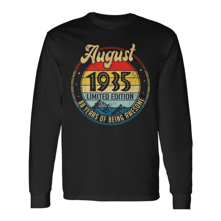 August 1935 Limited Edition 88 Years Of Being Awesome Long Sleeve T-Shirt
