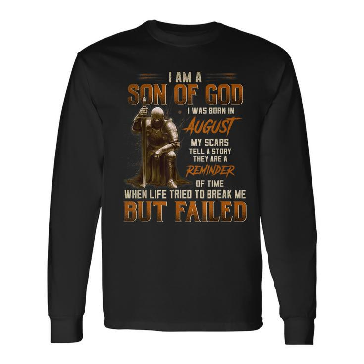 August Son Of God My Scars Tell A Story Reminder Of Time Long Sleeve T-Shirt