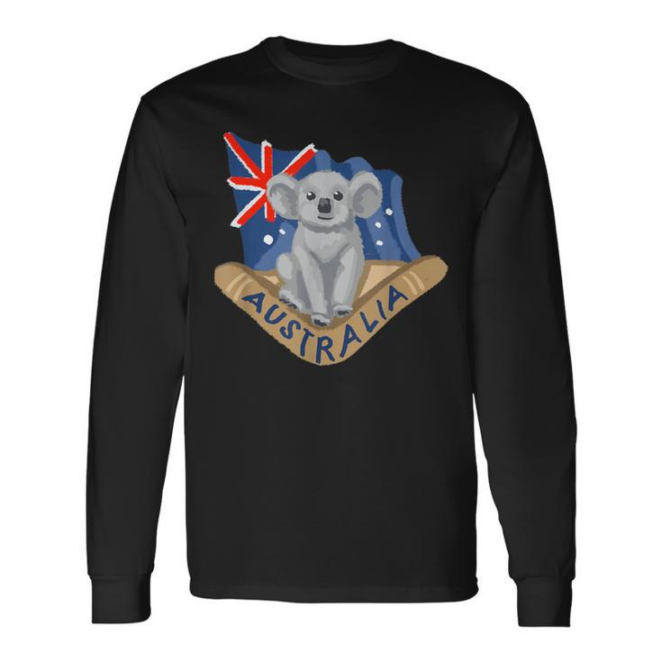 Australia Flag Koala Boomerang Long Sleeve T-Shirt