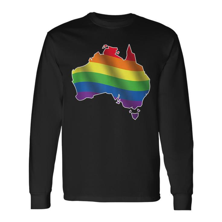 Australia Gay Flag Lgbtq Homosexual Queer Lesbian Pride Long Sleeve T-Shirt T-Shirt