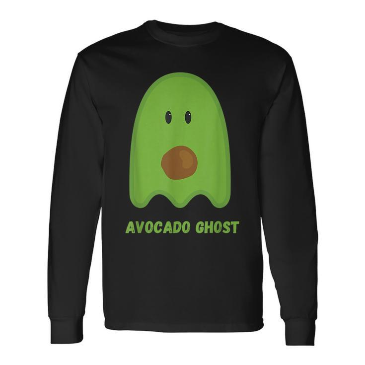 Avocado Ghost Halloween Costume And Apparel Avocado Long Sleeve T-Shirt T-Shirt