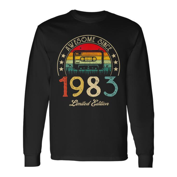 Awesome Since 1983 Vintage 1983 40Th Birthday 40 Years Old 40Th Birthday Long Sleeve T-Shirt T-Shirt