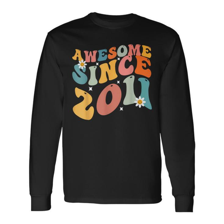 Awesome Since 2011 12Th Birthday Retro Born In 2011 Long Sleeve T-Shirt
