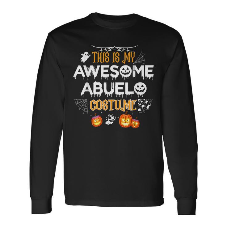 This Is My Awesome Grandpa Abuelo Costume Halloween Long Sleeve T-Shirt T-Shirt