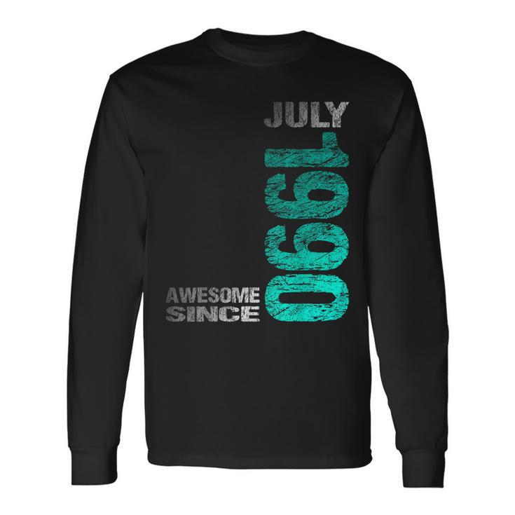 Awesome Since July 1990 33Th Birthday Born 1990 Long Sleeve T-Shirt