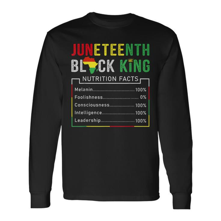 Awesome Junenth Black King Melanin Fathers Day Men Boys Long Sleeve T-Shirt