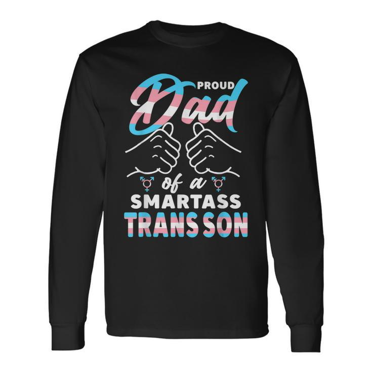 Awesome Proud Trans Dad Pride Lgbt Awareness Fathers Day Long Sleeve T-Shirt T-Shirt