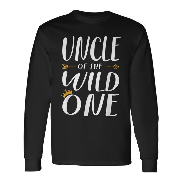 Awesome Uncle Of The Wild One Thing 1St Birthday For Uncle Long Sleeve T-Shirt