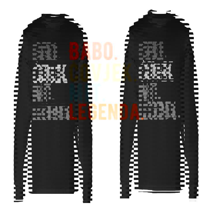 Babo Bosnia Father Bosnian Dad Bosna Long Sleeve T-Shirt Gifts ideas