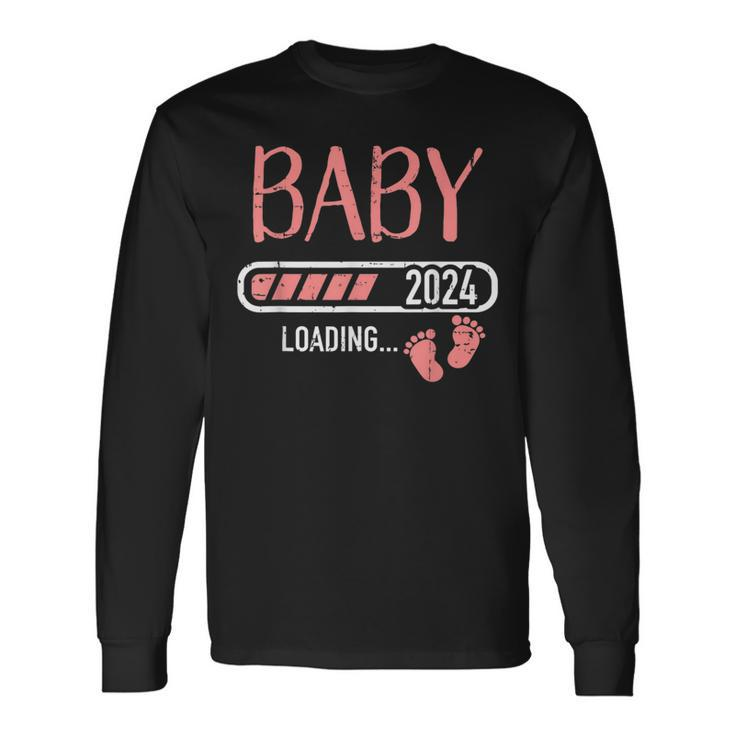 Baby Loading 2024 For Pregnancy Announcement Long Sleeve T-Shirt