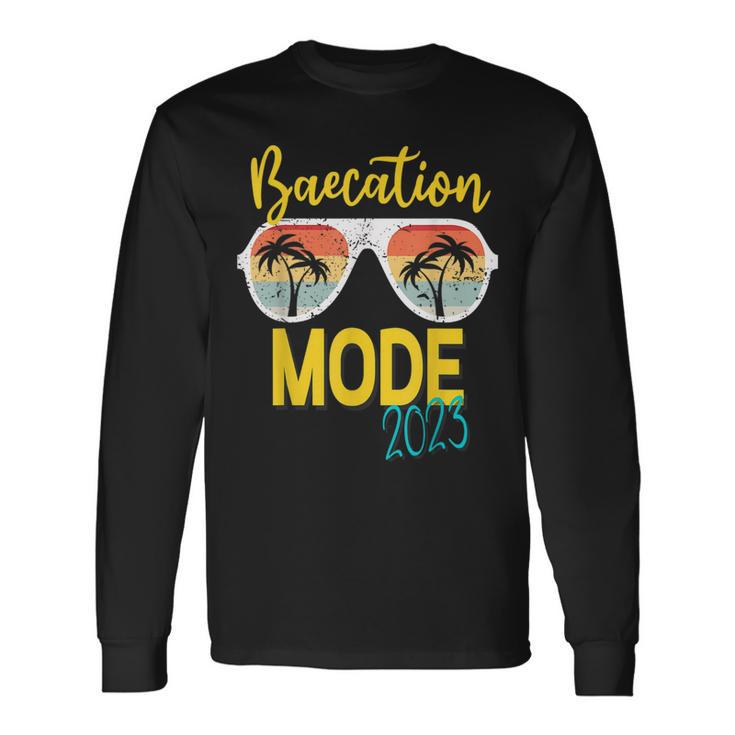 Baecations Mode 2023 Matching Couples Trip Beach Vacation Long Sleeve T-Shirt