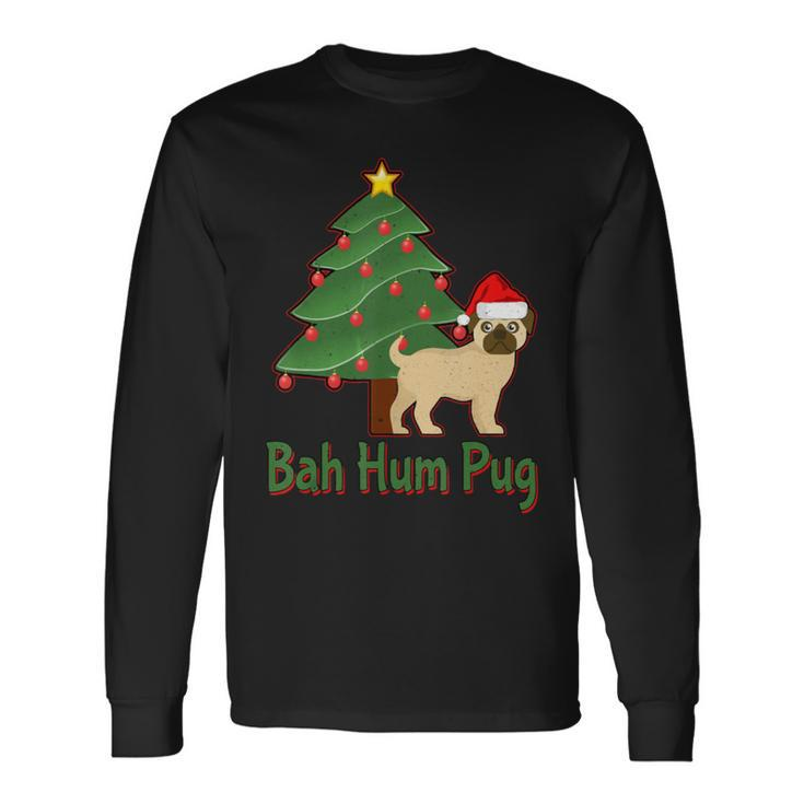 Bah Hum Pug Awesome Thanksgiving Gif Long Sleeve T-Shirt