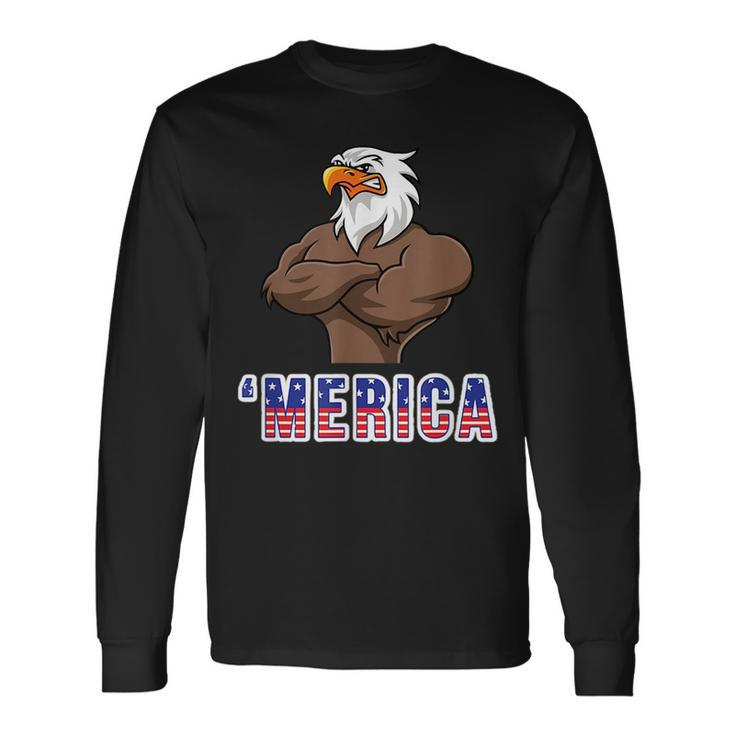 Bald Eagle Merica Patriotic America Usa 4Th Of July Long Sleeve T-Shirt T-Shirt