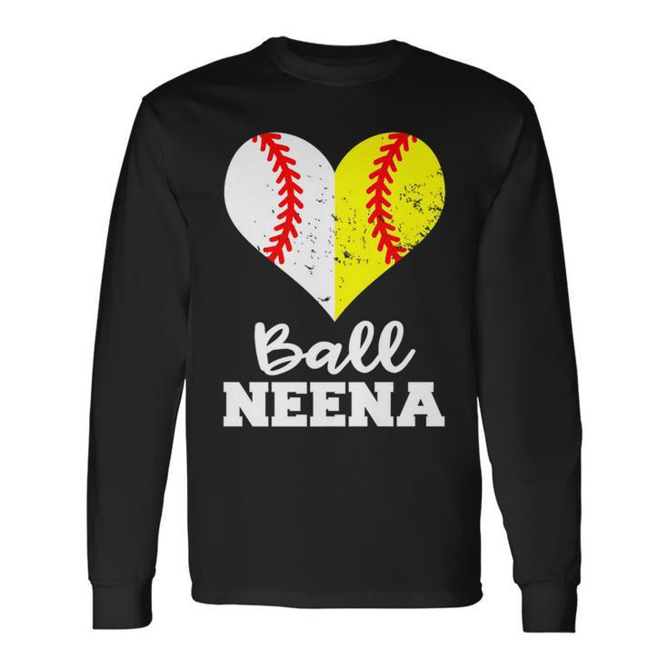 Ball Neena Heart Baseball Softball Neena Long Sleeve T-Shirt Gifts ideas