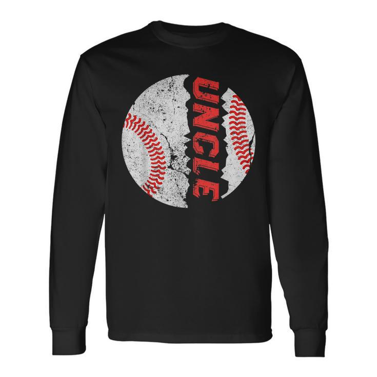 Ball Uncle Softball Baseball Bday Graphic Fathers Day Long Sleeve T-Shirt T-Shirt