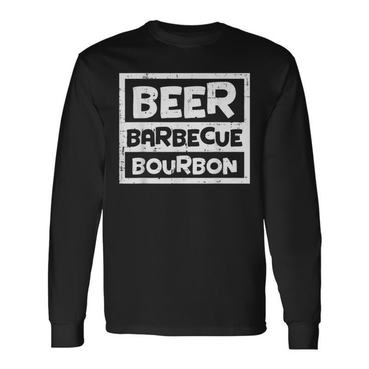 Barbecue Bourbon Fun Bbq Grill Meat Grilling Master Dad For Dad Long Sleeve T-Shirt T-Shirt