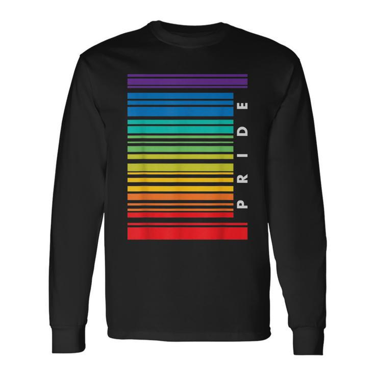 Barcode Gay Pride Lgbt Lesbian Bisexual Flag Long Sleeve T-Shirt T-Shirt
