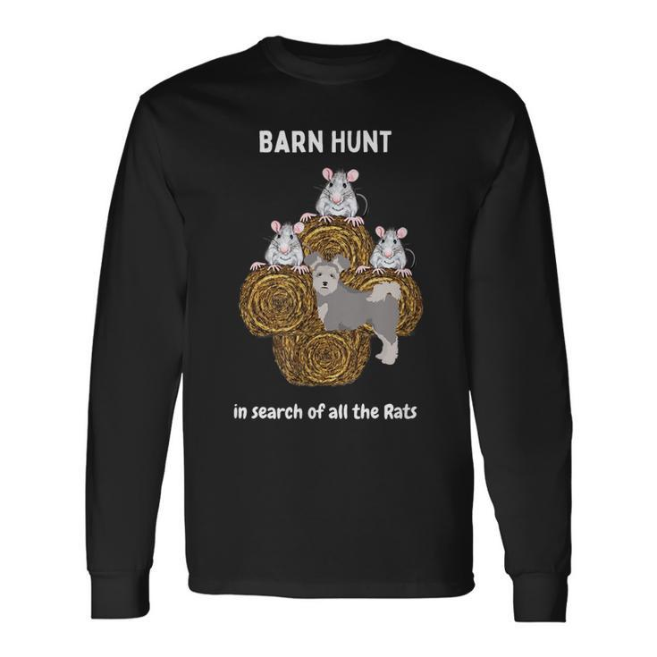 Barn Hunt In Search Of Rats With A Pumi Dog Long Sleeve T-Shirt