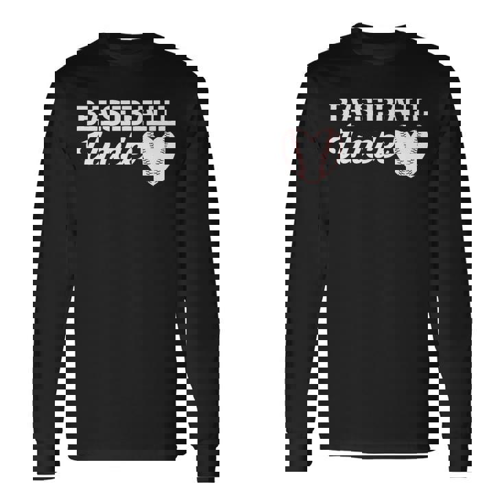 Baseball Uncle Love Heart Baseball Sports Long Sleeve T-Shirt T-Shirt