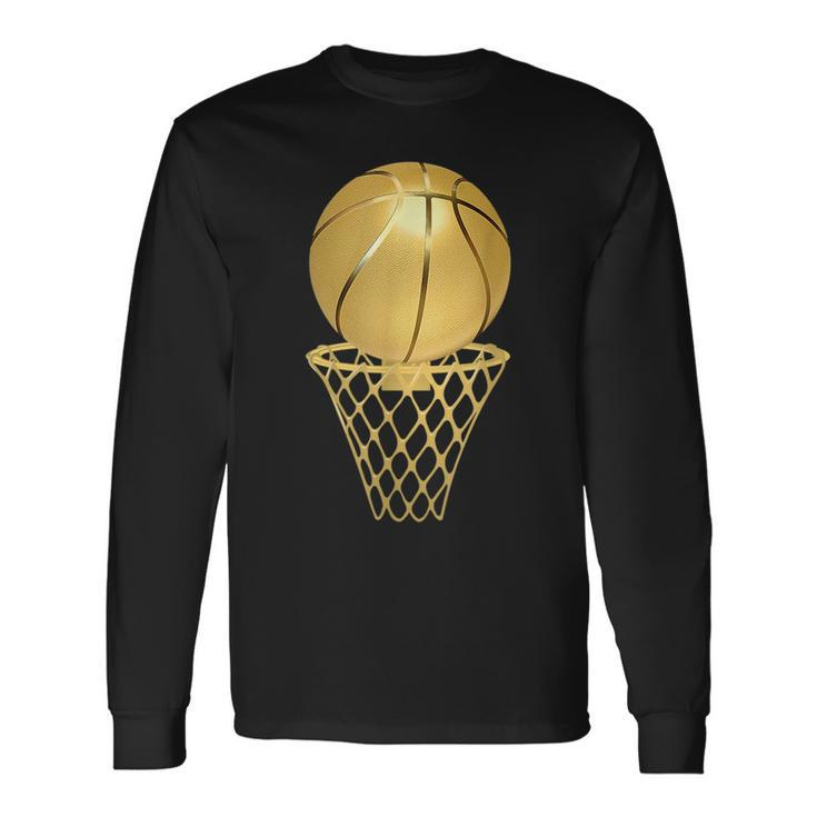 Basketball Player Trophy Game Coach Sports Lover Basketball Long Sleeve T-Shirt T-Shirt
