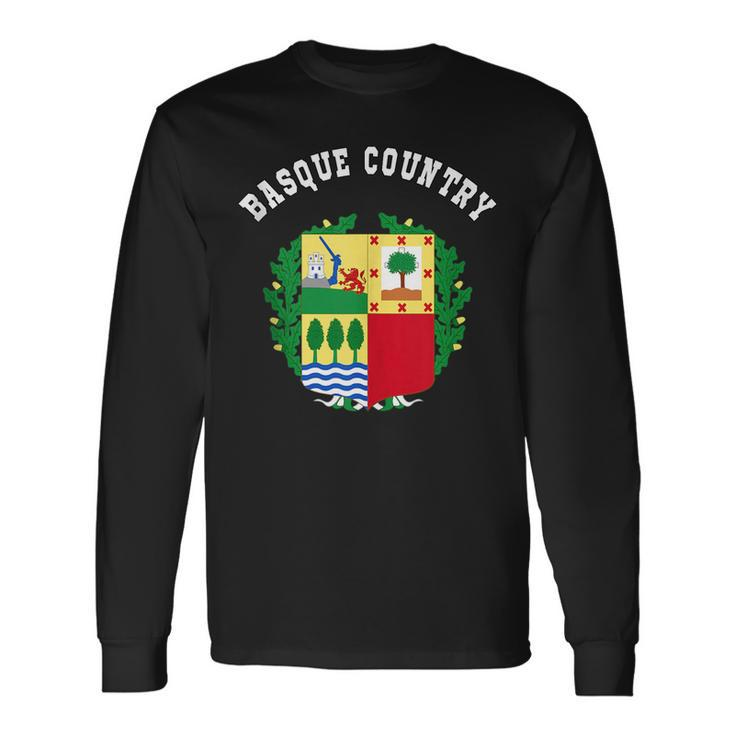 Basque Country Coat Of Arms Flag National Pride Long Sleeve T-Shirt T-Shirt