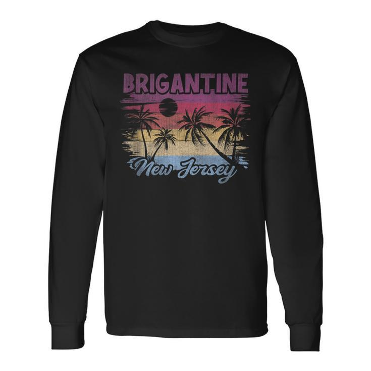 Beach Coastal City Vacation Souvenir Brigantine Vacation Long Sleeve T-Shirt
