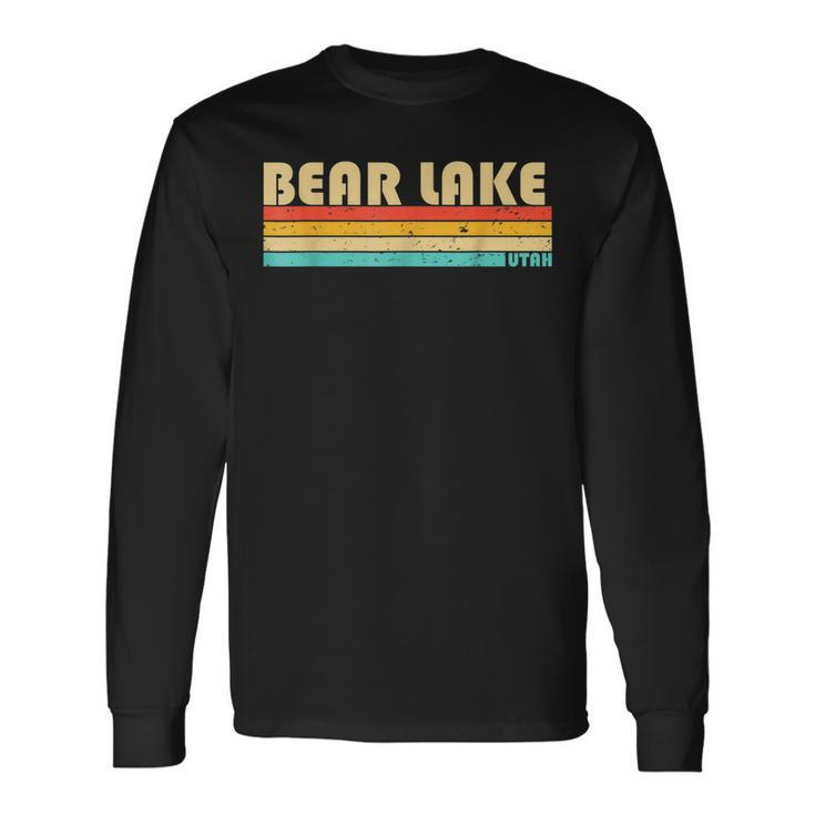 Bear Lake Utah Fishing Camping Summer Long Sleeve T-Shirt