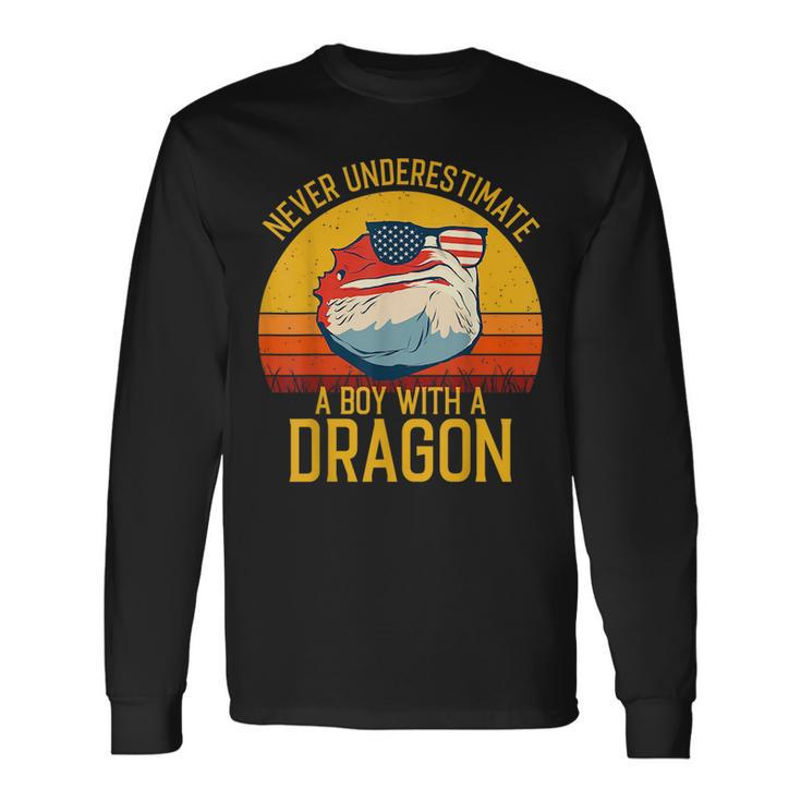 Bearded Dragon Never Underestimate A Boy With A Dragon For Bearded Dragon Lovers Long Sleeve T-Shirt T-Shirt