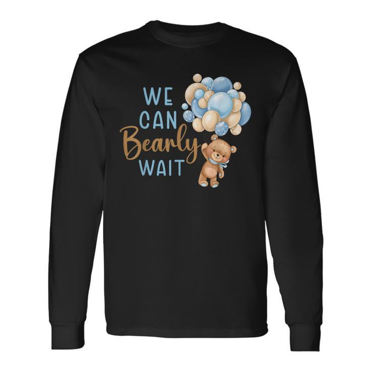 We Can Bearly Wait Gender Neutral Baby Shower Party Long Sleeve
