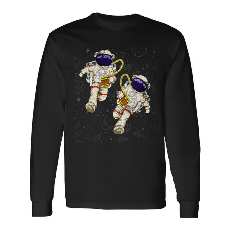 Beer Astronauts Beer Drinking Scientist Outer Space Science Long Sleeve T-Shirt Gifts ideas