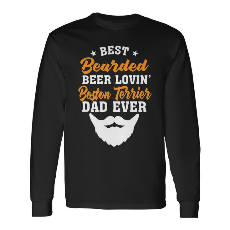 Beer Best Bearded Beer Lovin Saint Bernard Dad Dog Lover Long Sleeve T-Shirt