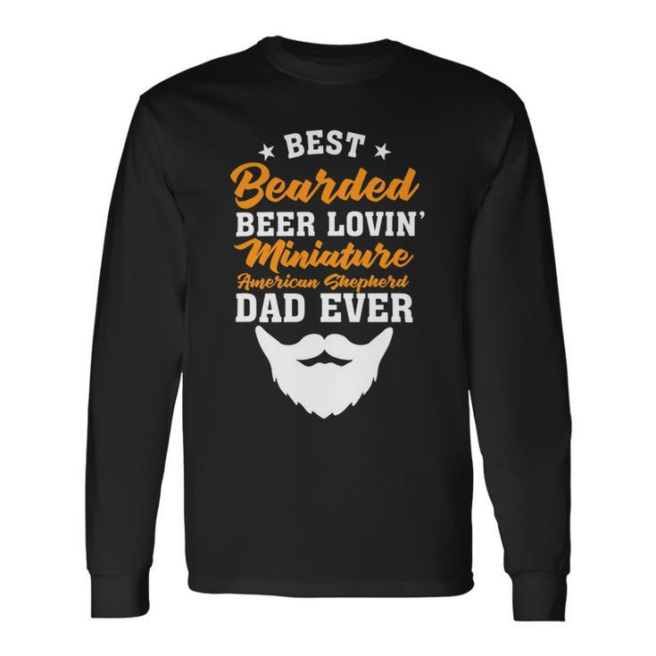 Beer Best Bearded Beer Lovin Staffordshire Bull Terrier Dad Long Sleeve T-Shirt