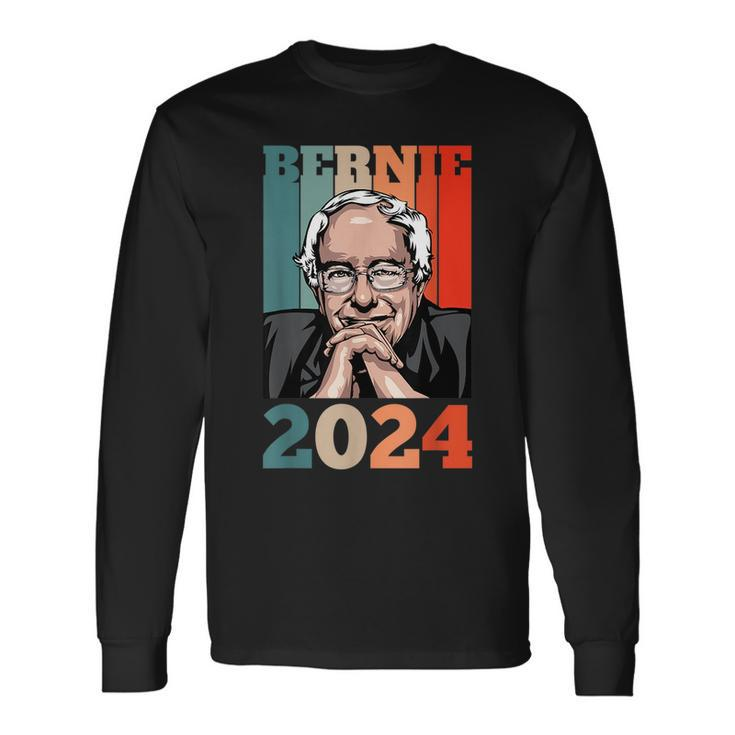 Bernie Sanders For President 2024 Feel The Bern Progressive Long Sleeve T-Shirt T-Shirt