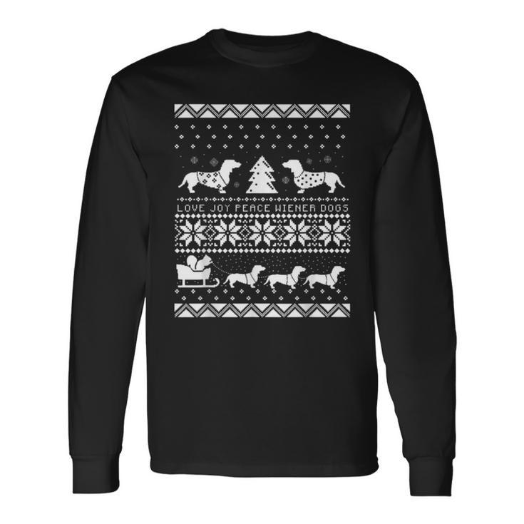 Best For Dachshunds Lover Dachshunds Ugly Christmas Sweaters Long Sleeve T-Shirt